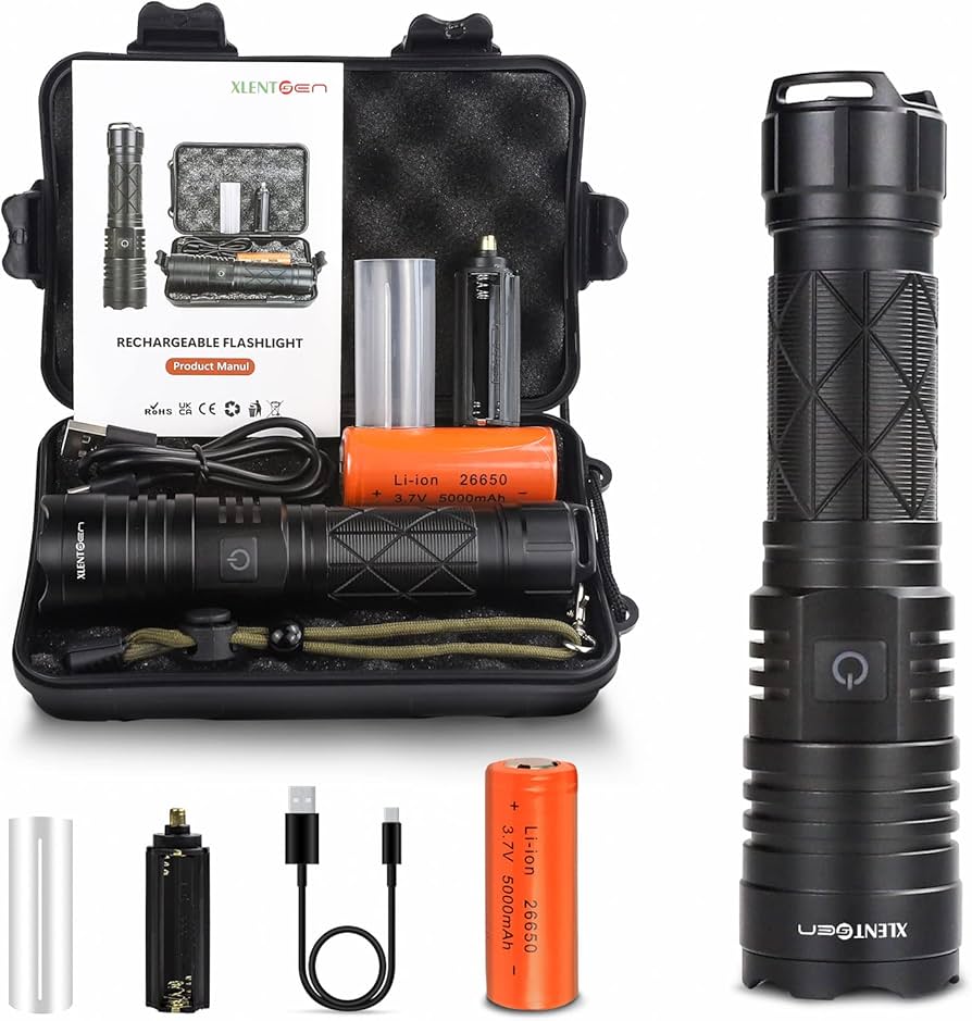 XLENTGEN 20000 Lumens Super Bright LED Torch