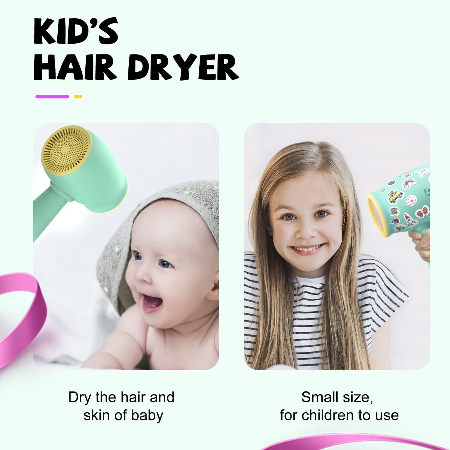 FeeKaa Kids Hair Dryer – Safe, Gentle & Adorable