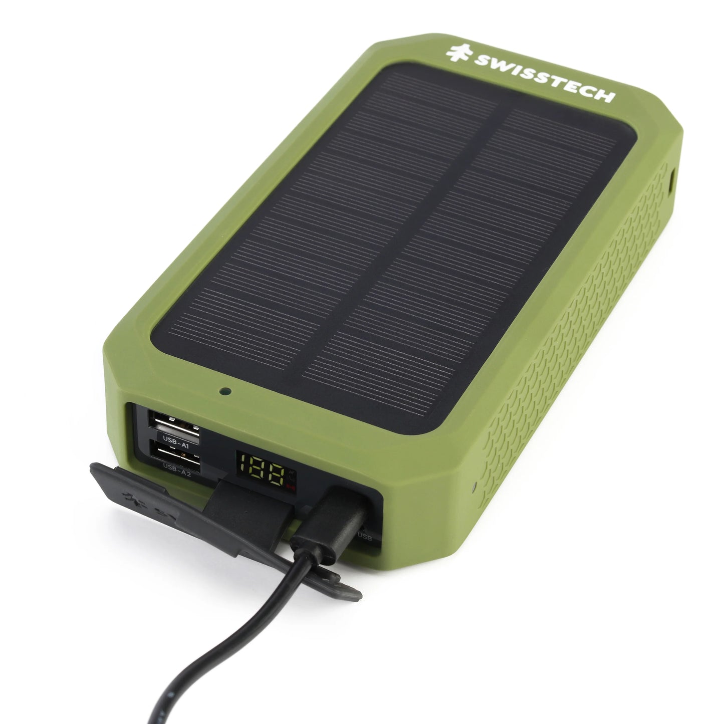 Swiss Tech 20000mAh Wireless Solar Power Bank