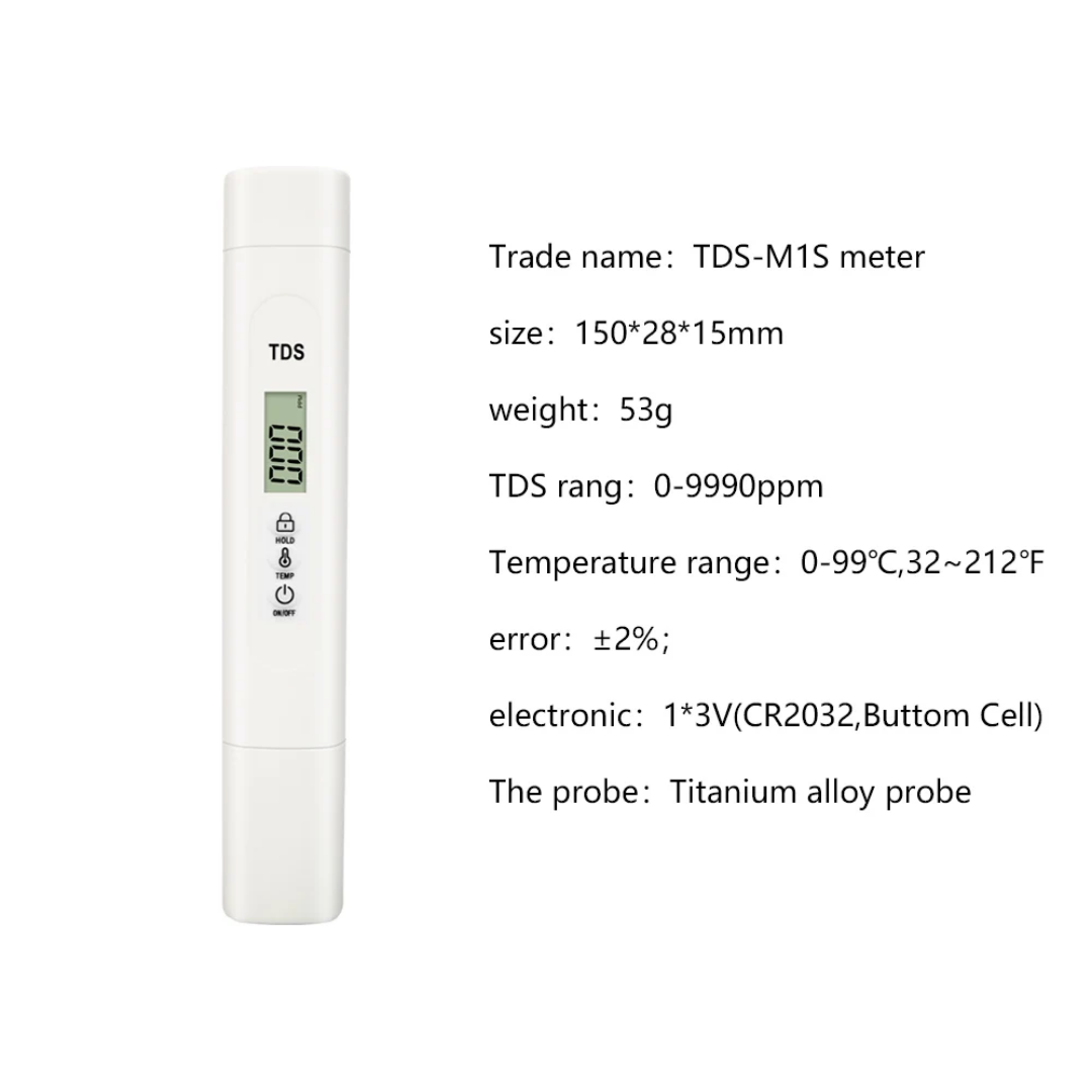 M1S TDS Meter – Digital Water Quality Tester for Safe & Pure Drinking Water